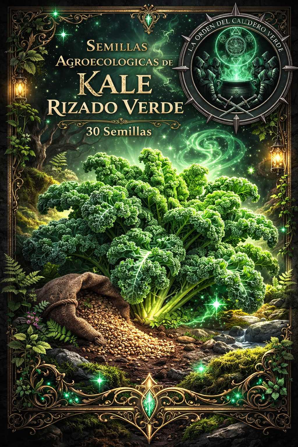 Semillas Agroecológicas de: Kale Rizado Verde